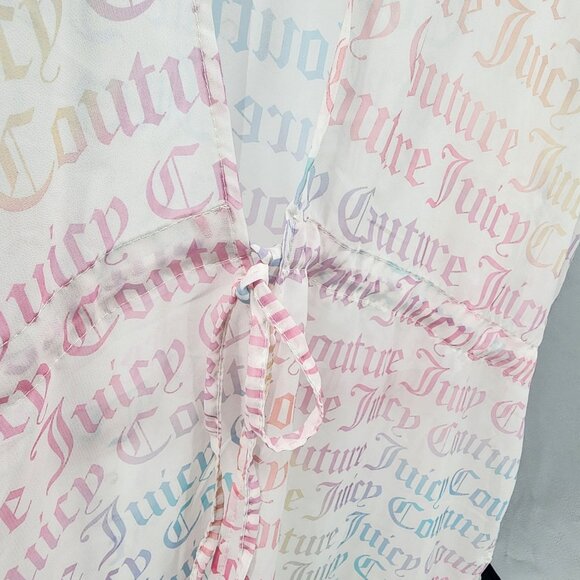 Juicy Couture Womens One size Kimono Swim Cover Up Drawstring Waist - Picture 3 of 7